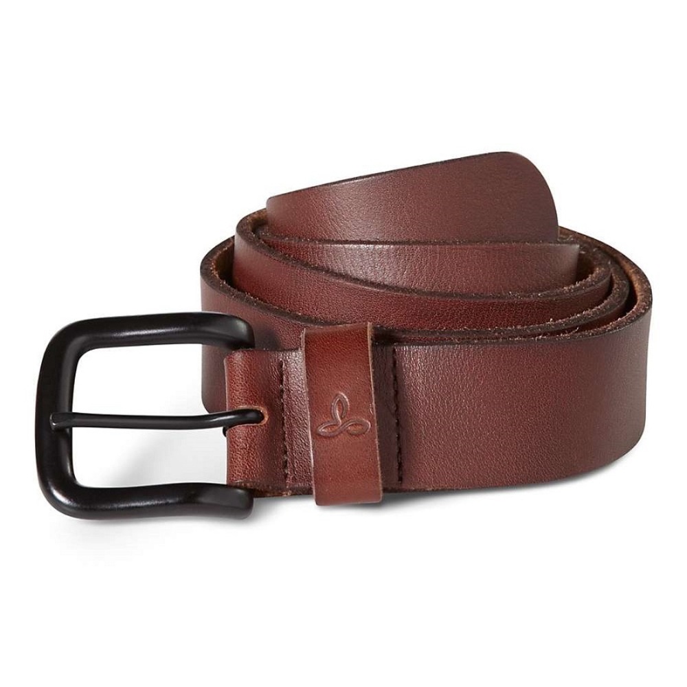 PrAna Men’s Leather Belt, Brown, L/XL